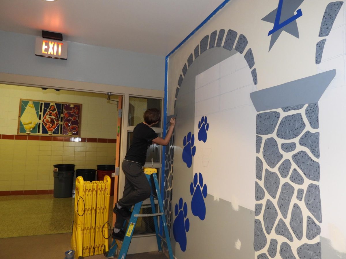 Lillianna Livens Up Library Entrance
