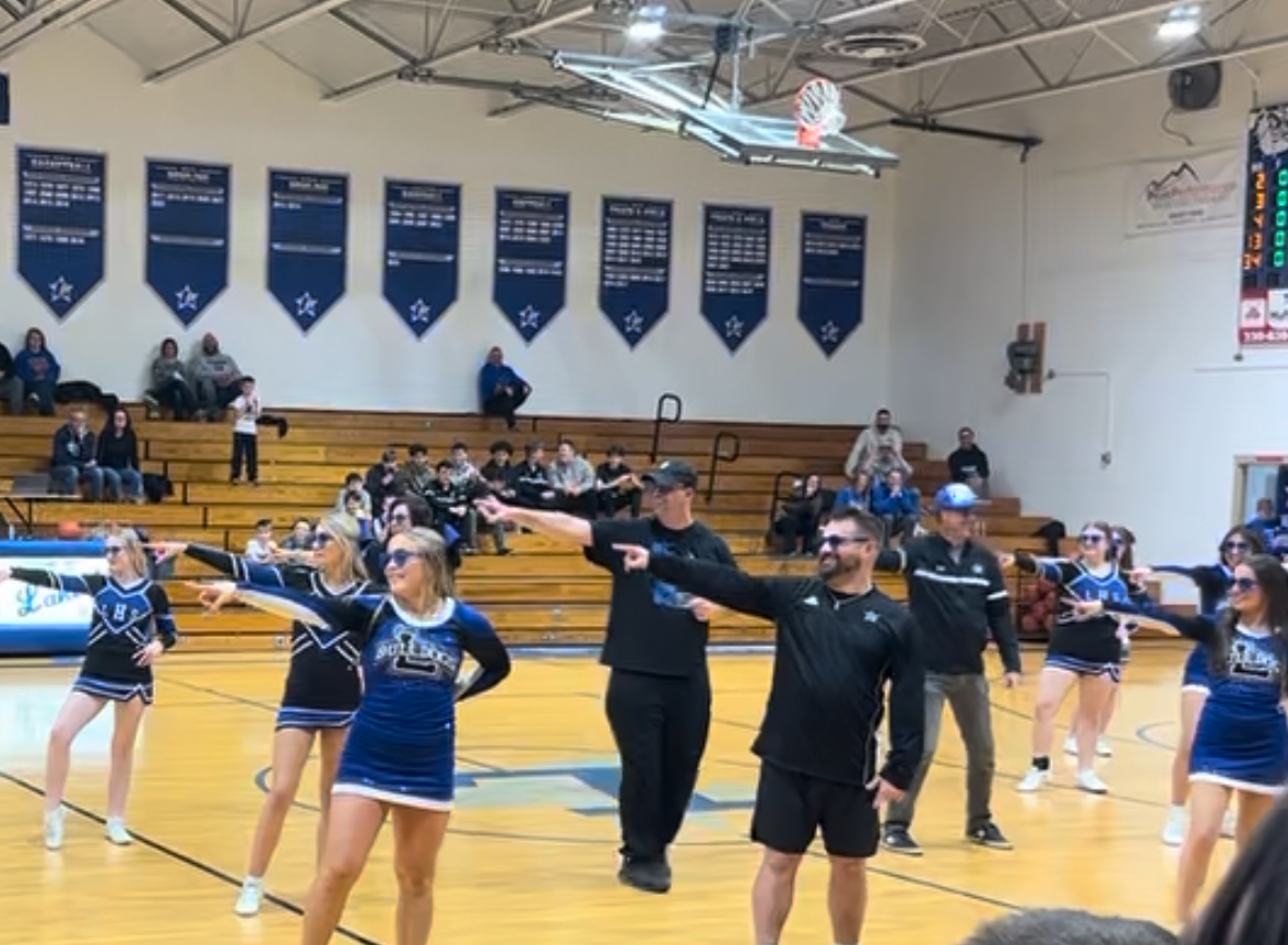 Lakeview Cheerleaders and Teachers Bring the Spirit to the Court